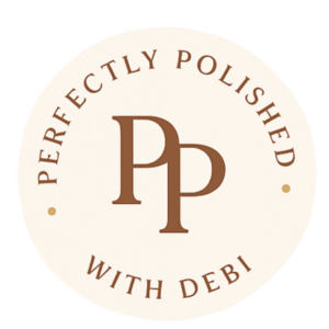 Perfectly Polished With Debi initials logo